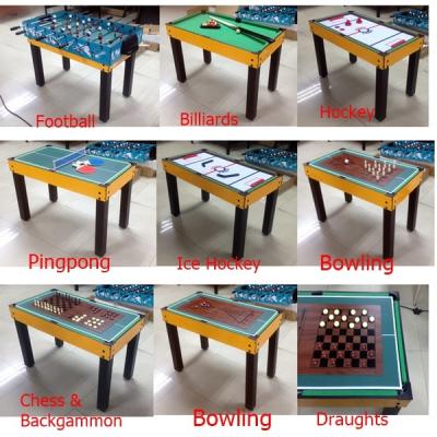 中国 多彩なプレーヤーが付いている新式の多ゲーム テーブルの柔らかいハンドルのフットボールの試合のテーブル 販売のため