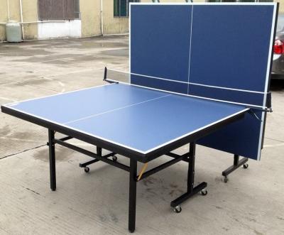 China Family 2 Folded Movable Indoor Ping Pong Table MDF With Painted Table Top for sale