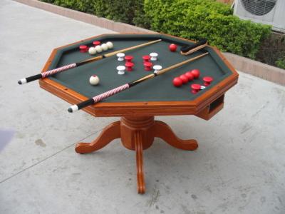 Chine 3 dans 1 Tableau de butoir de tisonnier de piscine en bois solide de Tableau de jeu de poker pour le tournoi à vendre