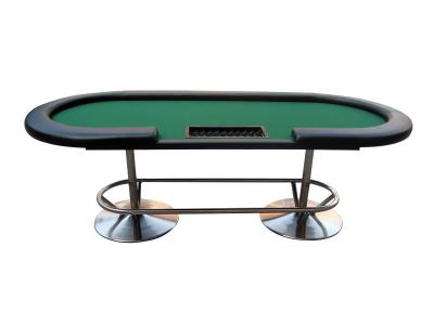 China Luxury 8FT Poker Game Table Home Poker Table With Heavy Duty Steel Base Leg for sale