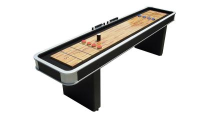 China Solid Wood 9FT Shuffleboard Game Table Box Style Base Legs For 2 Players for sale