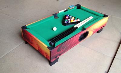China Attractive Kids Play Mini Game Table Color Graphics Design Wood Pool Table for sale