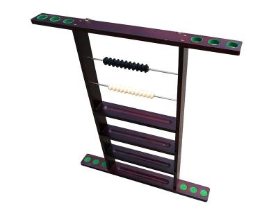 China Billiard Cue Rack Wall Mount , 6 Pool Cue Wall Holder Wall Rack With Clips for sale