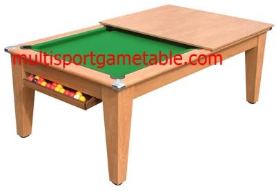 China 7FT Billiards Game Table Dining Table Wood 2 In 1 Pool Table With Conversion Top for sale