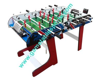 China 4 FT Folding Soccer Table Wood Foldable Soccer Table For Family Play for sale