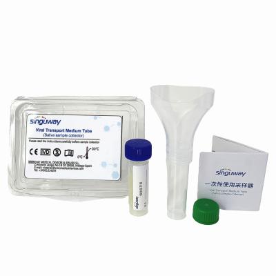 Chine Classe je kit jetable ISO13485 d'échantillonnage de virus de collecteur de salive avec l'entonnoir 10ml à vendre