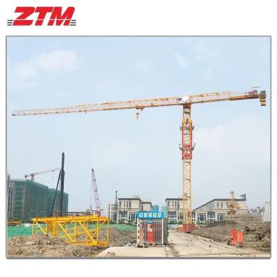 中国 ZTT156 フラットタップタワークレーン 8t 容量 65m ジブ長さ 1.3t 傾斜梯形設計付き 販売のため