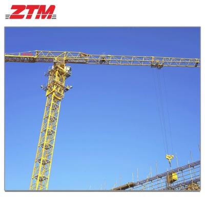 China ZTT186 Guindaste de torre plana 10 t Capacidade 65m Duração do cabo 1,7 t Equipamento de elevação de carga de ponta à venda