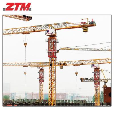 China ZTT116 Guindaste de torre plana 6t Capacidade 60m Duração do cabo 1,2t Equipamento de elevação de carga de ponta à venda