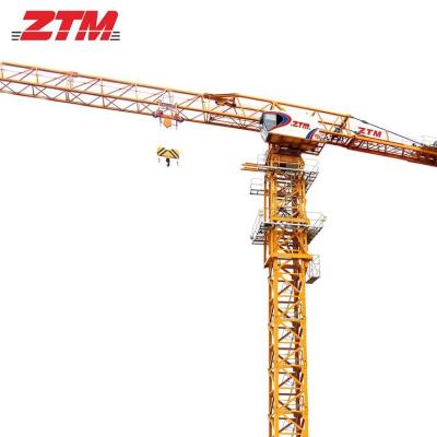 China ZTT86A Flattop Tower Crane 6t Capaciteit 56m Jib Lengte 1t Tip Load Lifting Equipment Te koop