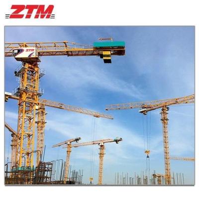 China ZTT136 Guindaste de torre plana 6t Capacidade 60m Duração do cabo 1,3t Carga de ponta Equipamento de elevação de alta eficiência à venda