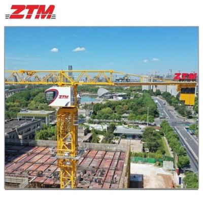 China ZTT256 Guindaste de torre plana 10t Capacidade 70m Duração do cabo 2,3t Equipamento de elevação de carga de ponta à venda