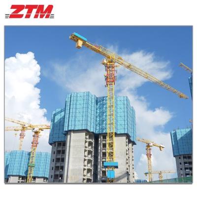 China ZTT756 Guindaste de torre plana 32t Capacidade 80m Duração do cabo 5,4t Equipamento de elevação de carga de ponta à venda