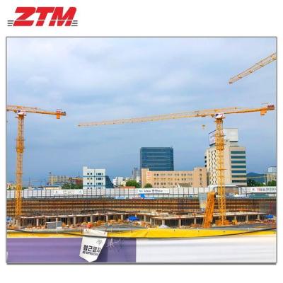 中国 ZTT176 フラットトップタワークレーン 8t 容量 65m ジブ 長さ 1.5t トップ負荷上げ装置 販売のため