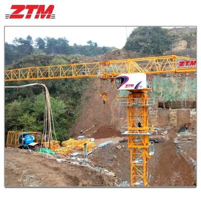 China ZTT146 Flattop Tower Crane 6t Capaciteit 60m Jib Lengte 1.5t Tip Load High Safety Mini Tower Crane Te koop