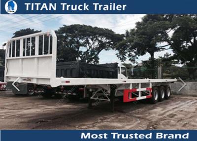 China 20 Foot 40 Foot 5th wheel flatbed container delivery trailer , shipping container trailers for sale