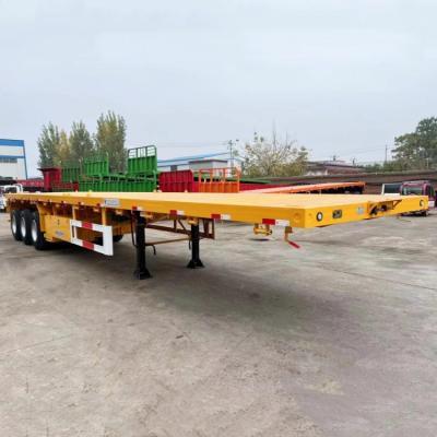 China 40 Foot Flatbed Semi Trailer 3 Axle for Sale in Zimbabwe Manufacturers en venta