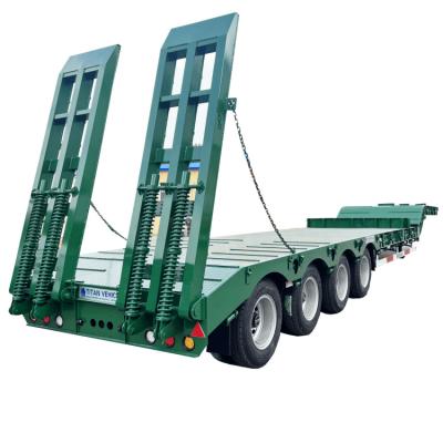 中国 3/Tri/4 Axle Heavy Load Low Loader Truck trailer 80/100/120 Ton Lowbeds for Sale in Nigeria 販売のため
