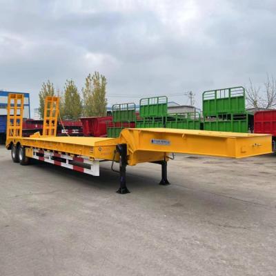 Chine Heavy Haul  2/3/4 Axle Semi Low Bed Truck Trailer 40/60/80 Tons for Sale in Congo à vendre