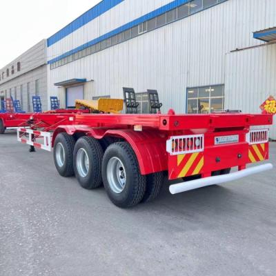 China TITAN 2/3/Tri/4 Axle 20/40ft Shipping Skeleton Container Trailer Chassis for Sale in Congo à venda