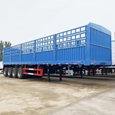 China 2023 New China Flatbed Trailer with side wall semi trailer with high sideboard for sale in Nigeria à venda