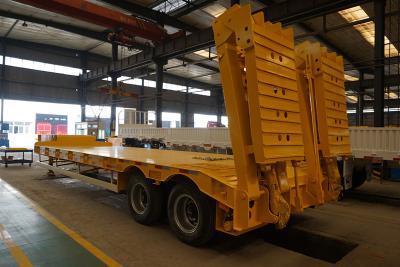 China Titan 2 axle 80 tons low loader trailer ,semi lowbed trailer for sale South Africa , Lowbed Trucks Vehicle for sale