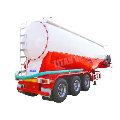 China TITAN 40ton 60ton 35CBM 40CBM 45CBM V Type Silo Dry Power Bulk Cement Tanker Trailers Trucks for Sale in Congo à venda