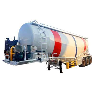 China 3 Axles 35cbm V Type Bulk Cement Tank Cement Bulker Trailer Fly Ash Dry Powder Silo Tanker à venda