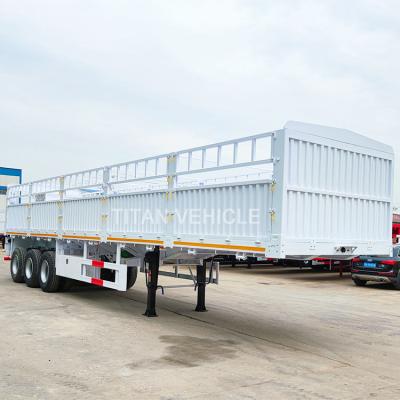 China 3 Axle Fence Semi Trailer Fence Cargo Trailer Livestock Animal Cattle Transport for Sale in Segenal zu verkaufen