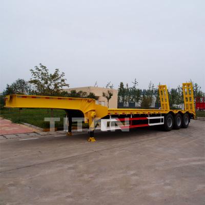 China Heavy hauler 3 axles 60 tons low bed semi trailer for sale