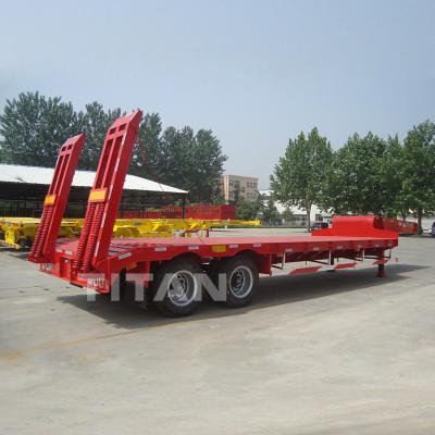 Chine TITAN 2 essieux 50 tonnes semi-remorque à lit bas pour transporter des 75 tonnes et 45 tonnes machines à vendre