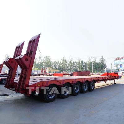 Chine TITAN Excavateur semi-remorque 5 axles 130 tonnes semi-remorque surbaissée à vendre en haute qualité à vendre