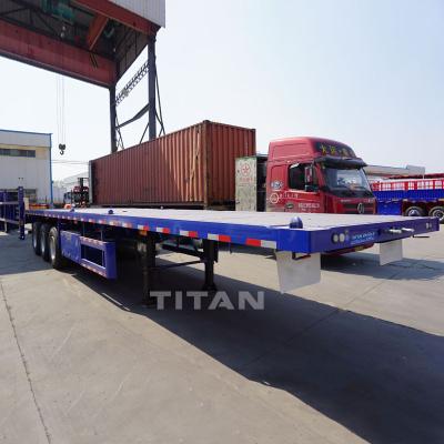 Chine TITAN 3 essieux 40pied semi-remorque plateau à vendre en hauté à vendre