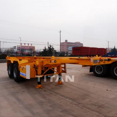 China TITAN 3 essieux 20 pied 40pied porte conteneur squelette en haute qualité à vendre for sale