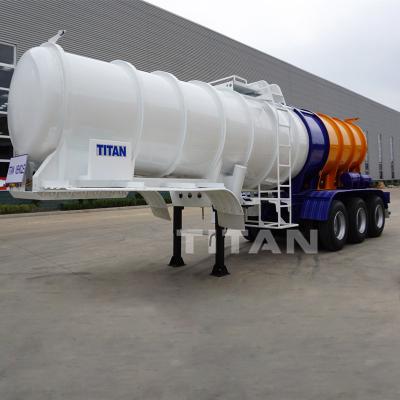 China TITAN 3 essieux semi-remorque citerne pour transporter de l'acide sulfurique et de l'hydroxyde de sodium for sale