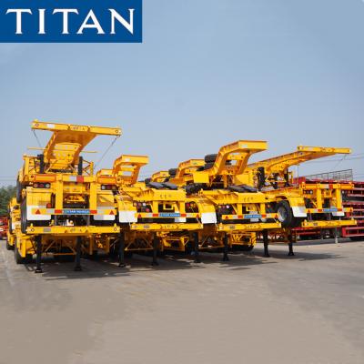 China TITAN Most Popular 3 Axles 40ft Skeletal Semi Trailer for Container Transportation for sale