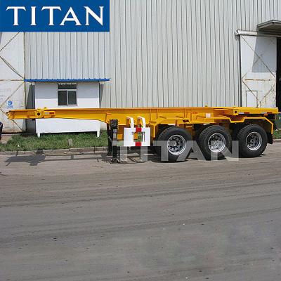 中国 TITAN 20ft Container Skeleton Trailer Chassis with Twist lock 販売のため