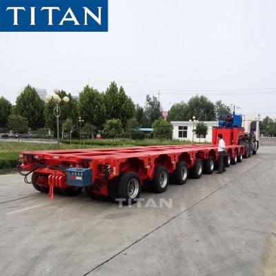 中国 TITAN 8 lines 16 axles self propelled modular transporters hydraulic trailer 販売のため