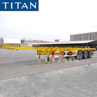 中国 TITAN Skeleton Semi-Trailer For Carry Container Transportation 販売のため