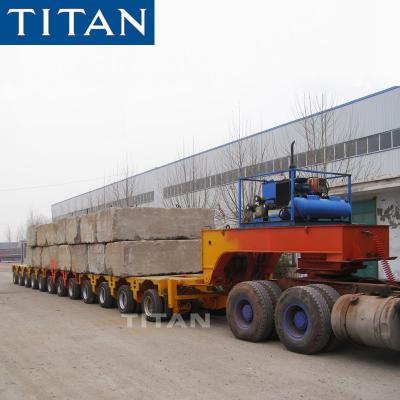 中国 TITAN Combinable road going transport mechanical Steer hydraulic platform trailers 販売のため