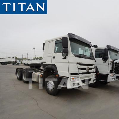 China TITAN Low Price Sale most popular 371hp Sinotruk 6X4 Howo tractor truck head for Africa à venda