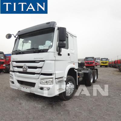 China TITAN most popular 371hp Sinotruk 6X4 Howo tractor truck head for sale en venta