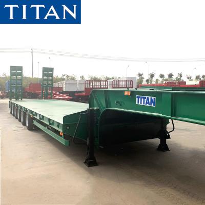 China TITAN 2/3/4/6 heavy transport low bed truck trailer manufacturers for sale