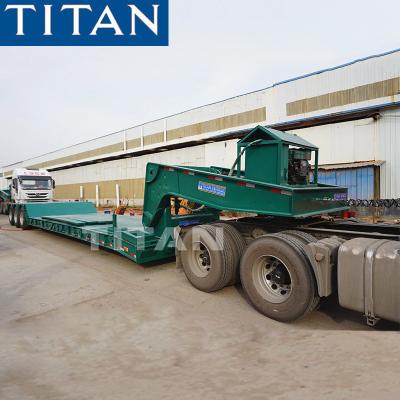 China TITAN 80 ton hydraulic detachable gooseneck rgn trailers for sale for sale