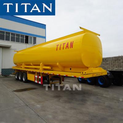 China TITAN 3 axle diesel water propane chemical tank trailer price for sale