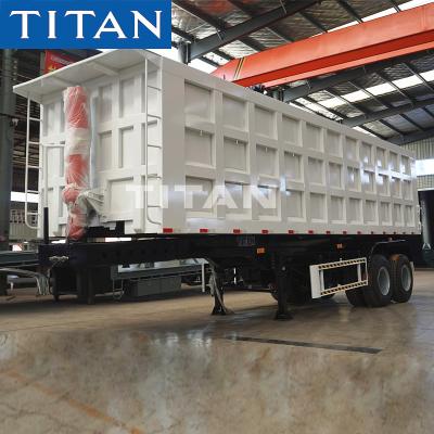 중국 TITAN 2 axle 40-60 ton heavy duty rear tipping dump semi trailer 판매용