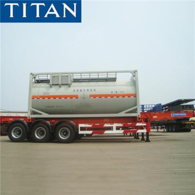 China TITAN 3 axle 20/40ft container skeleton trailer for sale near me for sale