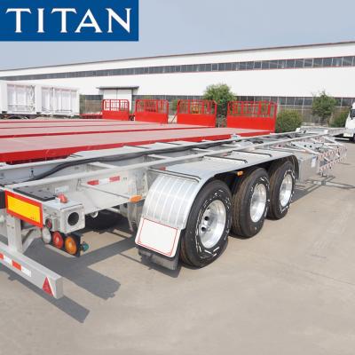 China TITAN 3 axle container terminal combo chassis trailer for sale for sale