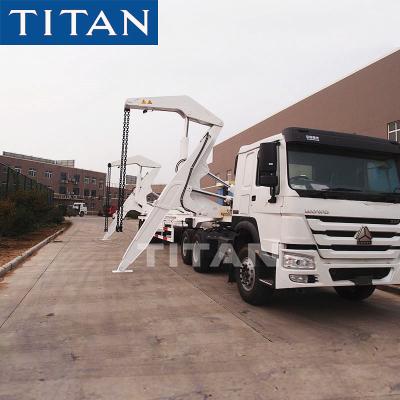 China TITAN 45 tonne side loader container loading semi trailer for UAE for sale