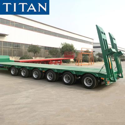 China 6 Axle 60 tons Transport Construction Machinery LowBed Trailer-TITAN for sale